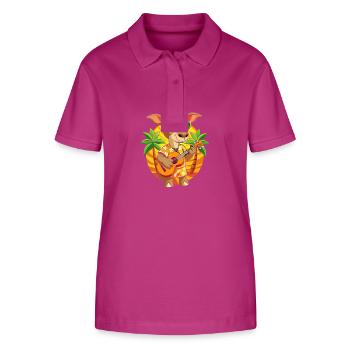 Lunettes de soleil de plage d’été de dessin animé drôle d’antilope - Polo bio ELLISER Stanley/Stella Femme - mauve orchidée - Devant - Luana (180cm)