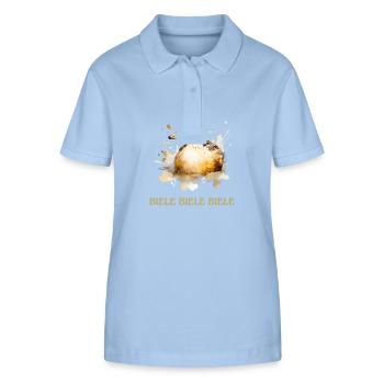 BIELE BIELE BIELE - Stanley/Stella Frauen Bio-Poloshirt ELLISER - sky Blue - Vorne - Luana (180cm)