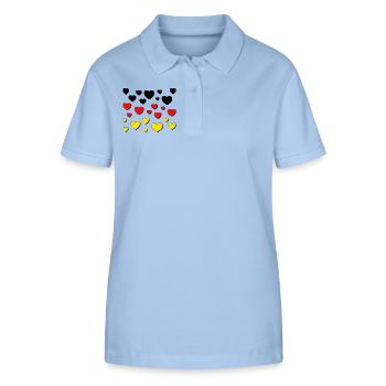 Germany Black Red Gold - Stanley/Stella Women’s Organic Polo Shirt ELLISER - sky blue - Front - Luana (180cm)