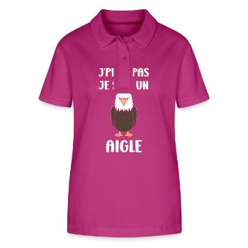 Citation humour Oiseau aigle - Polo bio ELLISER Stanley/Stella Femme - mauve orchidée - Devant - Luana (180cm)