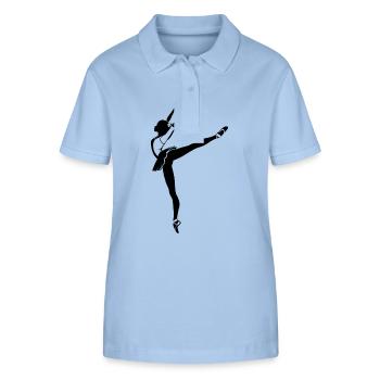 Ballet Dancer Illustration - Sports Design - Stanley/Stella Women’s Organic Polo Shirt ELLISER - sky blue - Front - Luana (180cm)