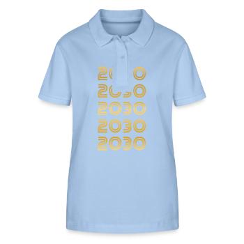 Gold 2030 - Stanley/Stella Women’s Organic Polo Shirt ELLISER - sky blue - Front - Luana (180cm)