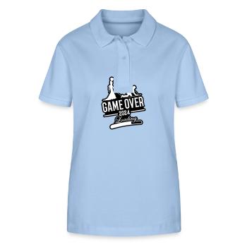 Hochzeit Loading 2024 Game Over - Stanley/Stella Frauen Bio-Poloshirt ELLISER - sky Blue - Vorne - Luana (180cm)