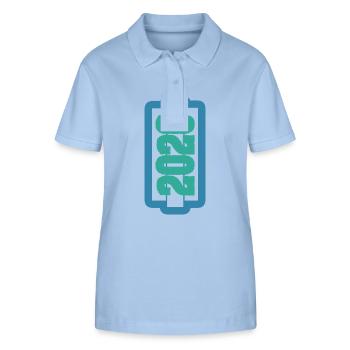 2026 - Polo bio ELLISER Stanley/Stella Femme - bleu ciel - Devant - Luana (180cm)