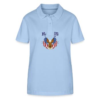Kamala Yes She Can 2024 - Kamala For President - Stanley/Stella Women’s Organic Polo Shirt ELLISER - sky blue - Front - Luana (180cm)