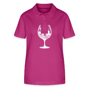 Tropical sunny landscape in a wine glass - Stanley/Stella Women’s Organic Polo Shirt ELLISER - orchid Flower - Front - Luana (180cm)