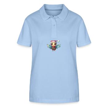 Libelle Weihnachten Comic - Stanley/Stella Frauen Bio-Poloshirt ELLISER - sky Blue - Vorne - Luana (180cm)