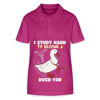 Medical Student, Doctor Joke Comic Duck Doctor Saying - Stanley/Stella Women’s Organic Polo Shirt ELLISER - orchid Flower - Front - Luana (180cm)