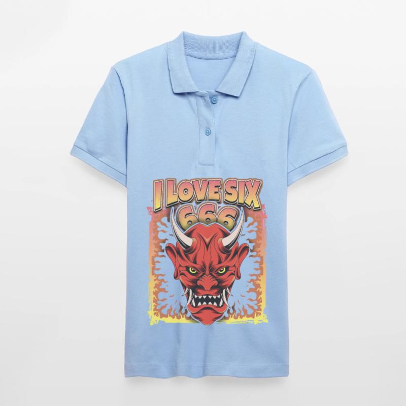 Devil-Devil, Satan Saying 666 Stanley/Stella Women’s Organic Polo Shirt ELLISER