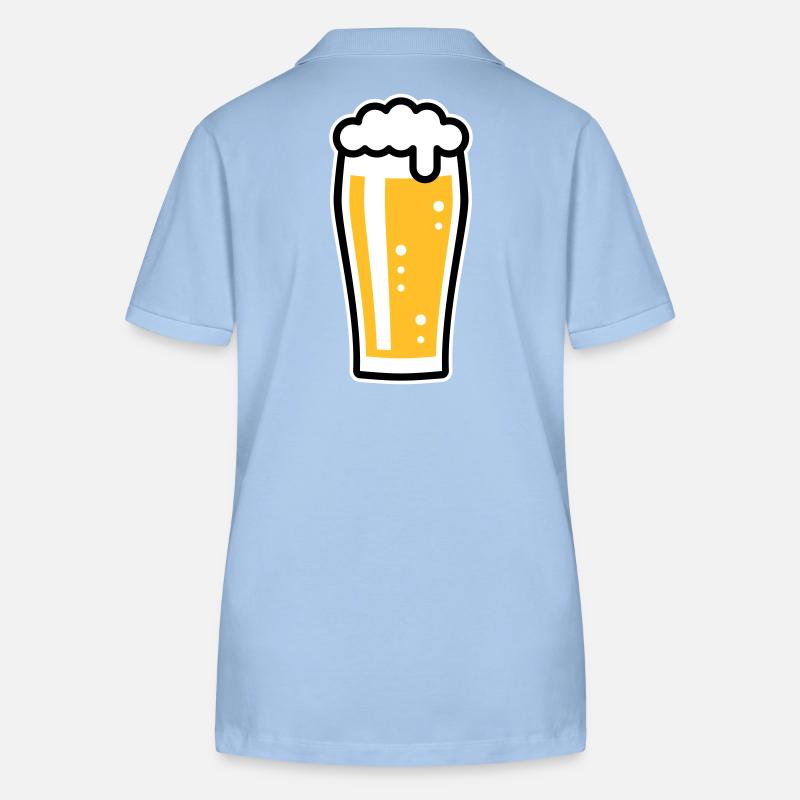 Verre à bière (Beer / Willibecher / 3C) - Polo bio ELLISER Stanley/Stella Femme - bleu ciel