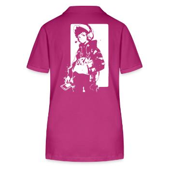 Shibuya's cool Cyberpunk Style Anime Boy Otaku - Stanley/Stella Frauen Bio-Poloshirt ELLISER - Orchidee - Hinten - Luana (180cm)
