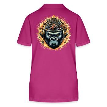 Gorilla Cybersound with Techno Head - Stanley/Stella Women’s Organic Polo Shirt ELLISER - orchid Flower - Back - Luana (180cm)