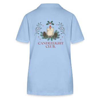 Candlelight Club - Cosy festive atmosphere - Stanley/Stella Women’s Organic Polo Shirt ELLISER - sky blue - Back - Luana (180cm)