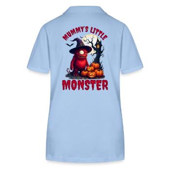 Süßes Monster Halloween Outfit Kinder - Stanley/Stella Frauen Bio-Poloshirt ELLISER - sky Blue - Hinten - Luana (180cm)