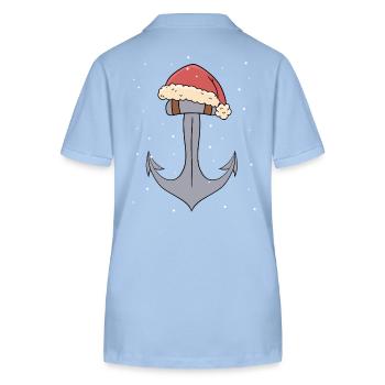 Anker Weihnachten Seemann Schifffahrt Berufe Ahoi - Stanley/Stella Frauen Bio-Poloshirt ELLISER - sky Blue - Hinten - Luana (180cm)