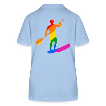 LGBTQ Stand Up Paddling - Stanley/Stella Women’s Organic Polo Shirt ELLISER - sky blue - Back - Luana (180cm)