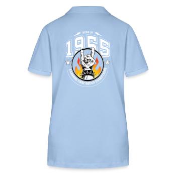1955 Birthday, rocks everything, 70th birthday - Stanley/Stella Women’s Organic Polo Shirt ELLISER - sky blue - Back - Luana (180cm)