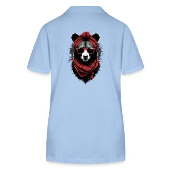 Funny Mama Bear Mother Bear Bear Lover - Stanley/Stella Women’s Organic Polo Shirt ELLISER - sky blue - Back - Luana (180cm)