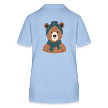 Funny Mama Bear Mother Bear Bear Lover - Stanley/Stella Women’s Organic Polo Shirt ELLISER - sky blue - Back - Luana (180cm)