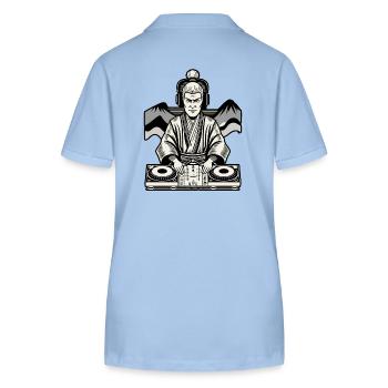 Music Retro Streetwear DJ Samurai Graffiti - Stanley/Stella Women’s Organic Polo Shirt ELLISER - sky blue - Back - Luana (180cm)