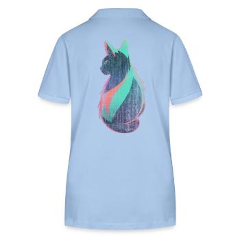 Neon Cat Art - Stanley/Stella Women’s Organic Polo Shirt ELLISER - sky blue - Back - Luana (180cm)