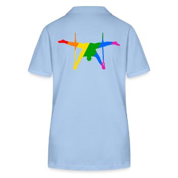 Ringsport in Vielfalt - Stanley/Stella Frauen Bio-Poloshirt ELLISER - sky Blue - Hinten - Luana (180cm)