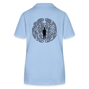 Elegance Reinterpreted: Binaural Beats Fashion - Stanley/Stella Women’s Organic Polo Shirt ELLISER - sky blue - Back - Luana (180cm)