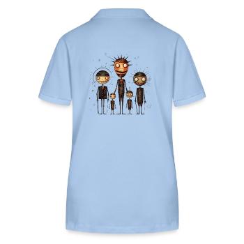 Creative and Mystical Fashion - Voodoo Doll Family - Stanley/Stella Women’s Organic Polo Shirt ELLISER - sky blue - Back - Luana (180cm)
