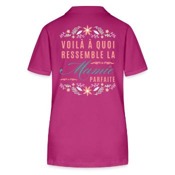 So sieht die perfekte Oma aus - Stanley/Stella Frauen Bio-Poloshirt ELLISER - Orchidee - Hinten - Luana (180cm)
