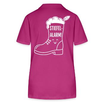 Stiefel Bier - Stanley/Stella Frauen Bio-Poloshirt ELLISER - Orchidee - Hinten - Luana (180cm)