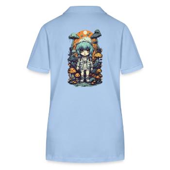 Anime Gothic Mushrooms Nature Magic Design - Stanley/Stella Women’s Organic Polo Shirt ELLISER - sky blue - Back - Luana (180cm)