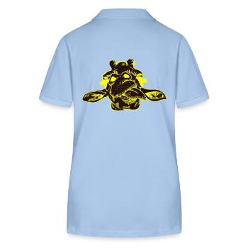 Giraffe Giraffen Safari - Stanley/Stella Frauen Bio-Poloshirt ELLISER - sky Blue - Hinten - Luana (180cm)