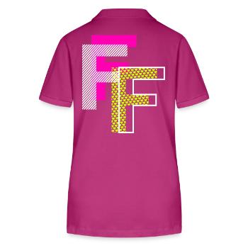 F Buchstabe - Stanley/Stella Frauen Bio-Poloshirt ELLISER - Orchidee - Hinten - Luana (180cm)
