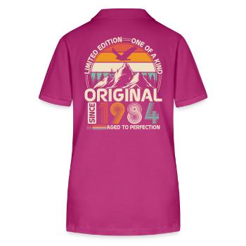 Original 1984 Vintage Retro Birthday - Stanley/Stella Women’s Organic Polo Shirt ELLISER - orchid Flower - Back - Luana (180cm)
