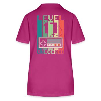 Level 17 freigeschaltet - Stanley/Stella Frauen Bio-Poloshirt ELLISER - Orchidee - Hinten - Luana (180cm)
