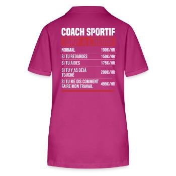 Personal Trainer Stundensatz Humor Geschenkidee - Stanley/Stella Frauen Bio-Poloshirt ELLISER - Orchidee - Hinten - Luana (180cm)