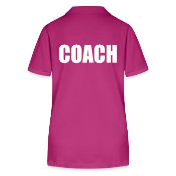 Coach auf dem rücken - Stanley/Stella Frauen Bio-Poloshirt ELLISER - Orchidee - Hinten - Luana (180cm)