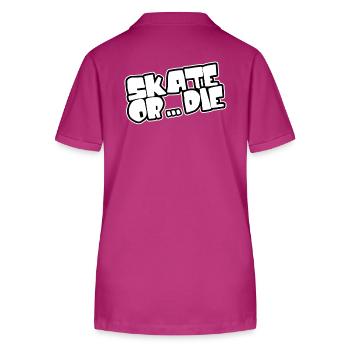 Skate oder stirb - Skateboarden - Stanley/Stella Frauen Bio-Poloshirt ELLISER - Orchidee - Hinten - Luana (180cm)