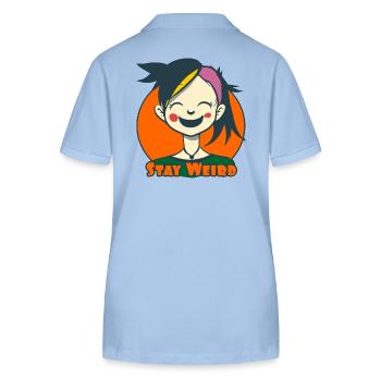 Naughty Sweet Alternative – Stay Weird - Stanley/Stella Women’s Organic Polo Shirt ELLISER - sky blue - Back - Luana (180cm)