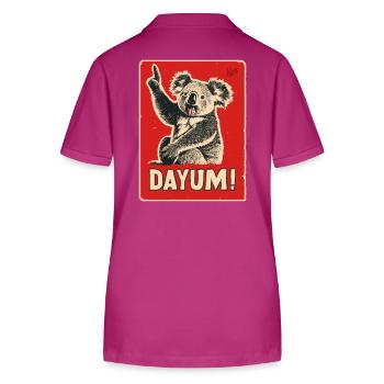 Koala raises his finger and says: Damn! - Stanley/Stella Women’s Organic Polo Shirt ELLISER - orchid Flower - Back - Luana (180cm)