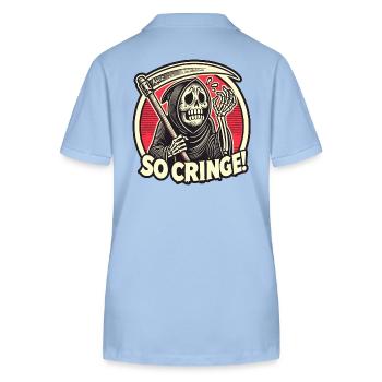 Embarrassing Embarrassment Grim Reaper - Stanley/Stella Women’s Organic Polo Shirt ELLISER - sky blue - Back - Luana (180cm)