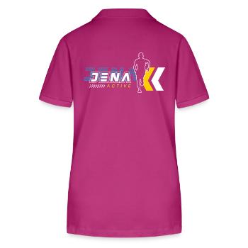 Jena Active Lauf - Stanley/Stella Frauen Bio-Poloshirt ELLISER - Orchidee - Hinten - Luana (180cm)