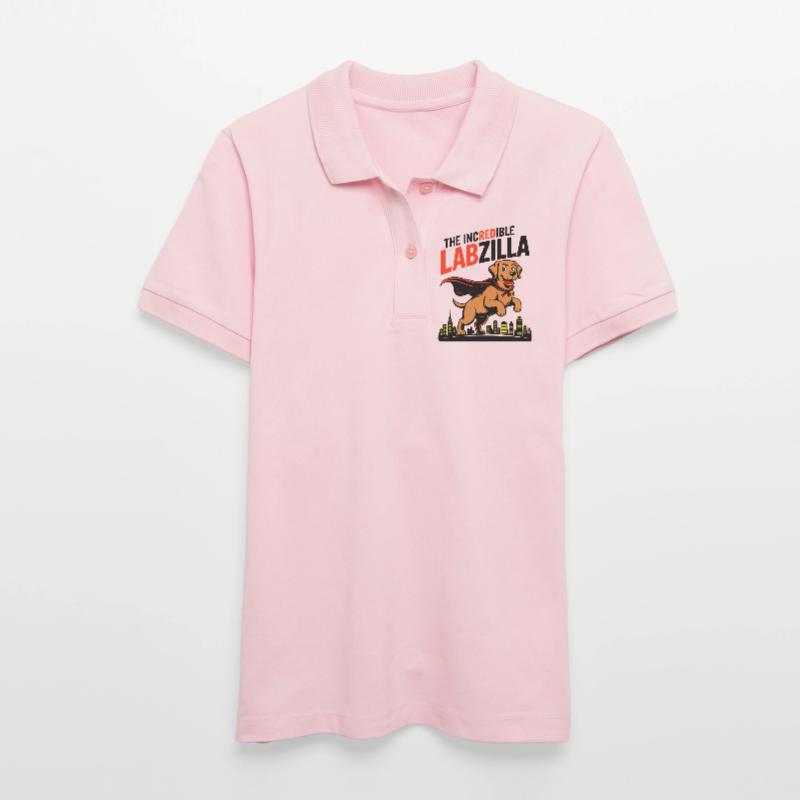 Labzilla – Labrador roux en mode monstre Polo bio ELLISER Stanley/Stella Femme