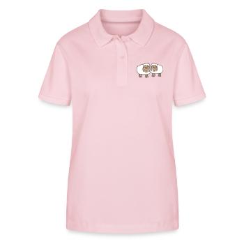 2 Schafe Müde Gelangweilt Blick Schäfchen Team Süß - Stanley/Stella Frauen Bio-Poloshirt ELLISER - Hellrosa - Vorne - Luana (180cm)