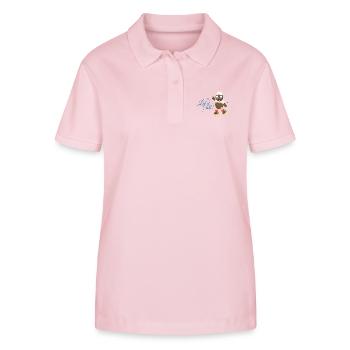Pittiplatsch Let it roll - Stanley/Stella Frauen Bio-Poloshirt ELLISER - Hellrosa - Vorne - Luana (180cm)