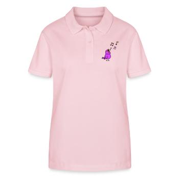 Musiknoten Singvogel Spatz singt zwitschert Musik - Stanley/Stella Frauen Bio-Poloshirt ELLISER - Hellrosa - Vorne - Luana (180cm)