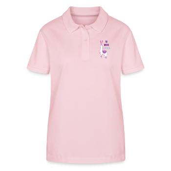 No drama lama - Stanley/Stella Frauen Bio-Poloshirt ELLISER - Hellrosa - Vorne - Luana (180cm)