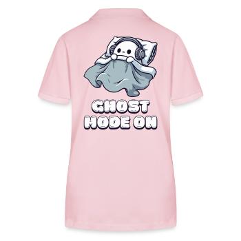 Ghost Mode On – Geistermodus aktiviert Schlafshirt - Stanley/Stella Frauen Bio-Poloshirt ELLISER - Hellrosa - Hinten - Luana (180cm)
