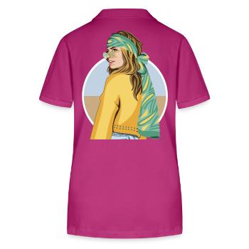 Traveling - Stanley/Stella Women’s Organic Polo Shirt ELLISER - orchid Flower - Back - Luana (180cm)