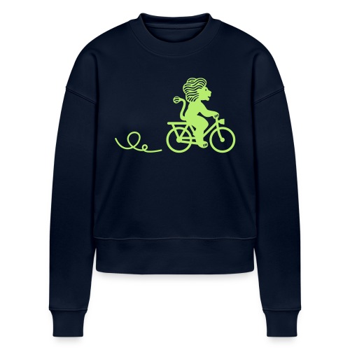 Züri-Leu beim Velofahren ohne Text - Stanley/Stella Cropped Frauen Bio-Sweatshirt CROPSTER